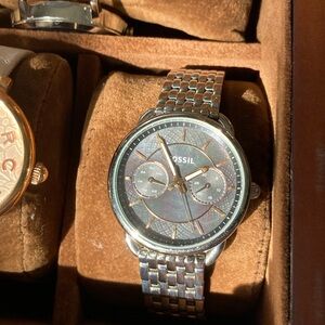 Fossil Silver and Gray Watch with Chronograph